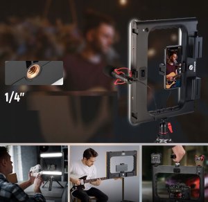 Lampa LED 20W RGB Klatka GRIP Uchwyt Telefon ISO 1/4 Sterowanie Bluetooth / A111 10