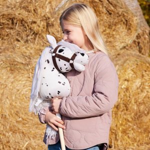 Koń na kiju Hobby Horse HOPPIHORSE A3 Leopard - biały, maść tarantowata Tootiny 8