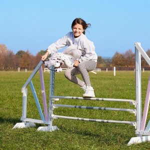 Koń na kiju Hobby Horse HOPPIHORSE A3 Leopard - biały, maść tarantowata Tootiny 10