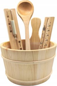 Medinė pirties statinė, plastikinis įdėklas, 4 l 5