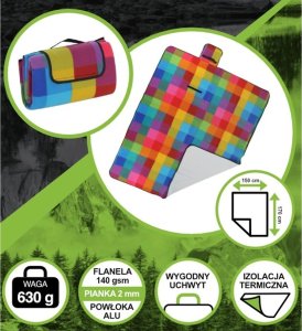 KOC PLAŻOWO PIKNIKOWY 170x150CM Z POWŁOKĄ ALU ENERO CAMP 1064093 5
