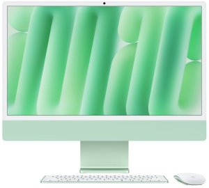 APPLE iMac Z1EM 59,62cm 23,5Zoll Standardglas M4 10C CPU/10C GPU/16C N.E. 24GB 256GB SSD Gbit Eth MM NumKey TID DE Gr�n 1