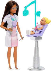 Lalka Barbie Mattel Lalka Barbie Dentystka JCR75 MATTEL 4