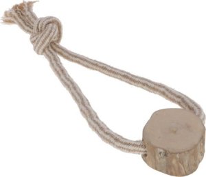 KERBL Szarpak dla psa, pętla, juta/bawełna, drewno kawowe, 20 cm 1