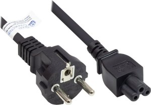 Alcasa P0005-S018 kabel zasilające Czarny 1,8 m Wtyczka zasilająca typu E+F C5 panel 1