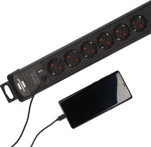 Brennenstuhl 1951160608 rozgałęziacz 3 m 6 x gniazdo sieciowe Wewnętrzna Czarny 5