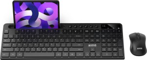 Marvo KC411W BK, klawiatura z myszką bezprzewodową, US, biurowy, bezprzewodowa rodzaj czarna 1