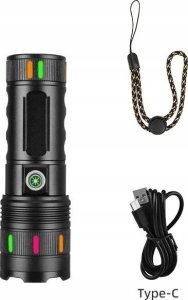 LATARKA Laserowa LED PM10-TG Taktyczna Mocna USB ZOOM POWERBANK 8951 2