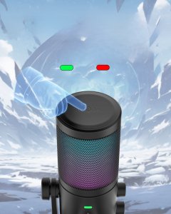 Mikrofon pojemnościowy studyjny FIFINE AM6 z TŁUMIENIEM SZUMÓW RGB 12