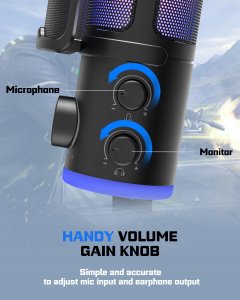 Mikrofon pojemnościowy studyjny FIFINE AM6 z TŁUMIENIEM SZUMÓW RGB 16