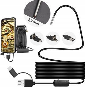 KAMERA ENDOSKOPOWA INSPEKCYJNA ANDROID PC APP JPG AVI 3.9mm 3.5m 6LED IP67 1