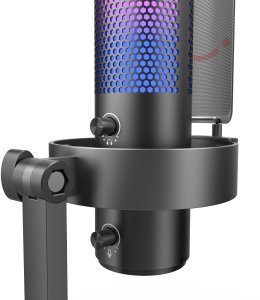 Mikrofon pojemnościowy studyjny Fifine A9 USB RGB Plug&Play gamingowy 2