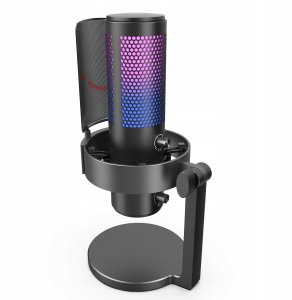 Mikrofon pojemnościowy studyjny Fifine A9 USB RGB Plug&Play gamingowy 4