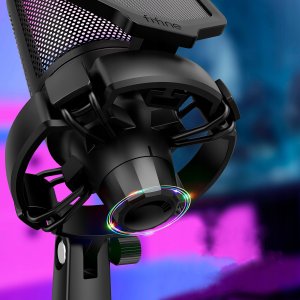 Mikrofon pojemnościowy studyjny Fifine A6 AMPLIGAME USB RGB PnP gamingowy 3