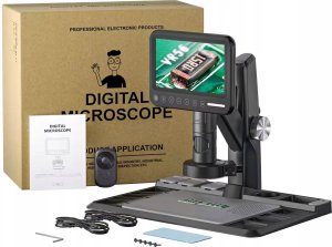 MIKROSKOP CYFROWY POWIĘKSZENIE 1600x 12MP 28 LED EKRAN HD IPS 10" 32GB SD 12