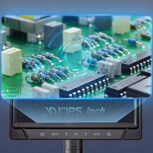 MIKROSKOP CYFROWY POWIĘKSZENIE 1600x 12MP 28 LED EKRAN HD IPS 10" 32GB SD 3