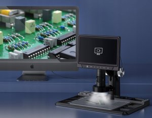 MIKROSKOP CYFROWY POWIĘKSZENIE 1600x 12MP 28 LED EKRAN HD IPS 10" 32GB SD 5