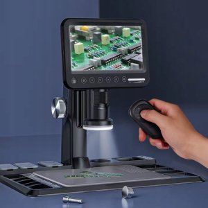 MIKROSKOP CYFROWY POWIĘKSZENIE 1600x 12MP 28 LED EKRAN HD IPS 10" 32GB SD 10