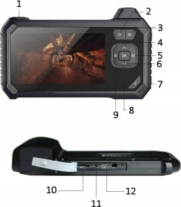 Benetech KAMERA INSPEKCYJNA ENDOSKOP PODZIELONY EKRAN 8 LED 32GB mSD IP67 5m 5.5mm 13