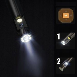 Benetech KAMERA INSPEKCYJNA ENDOSKOP PODZIELONY EKRAN 8 LED 32GB mSD IP67 5m 5.5mm 10