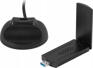 BEZPRZEWODOWA KARTA SIECIOWA WIFI LANBERG NC-3000-WI USB 3.0 AX3000 TRI-BAND 2 WEWNĘTRZNE ANTENY 7