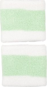 Frotki na nadgarstek Nike Swoosh Wristbands 2 szt. biało-zielone N0001565117OS 2