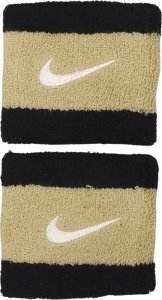 Frotki na nadgarstek Nike Swoosh Wristbands 2 szt. czarno-złote N0001565055OS 1