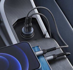 Ładowarka JSAUX Ładowarka samochodowa USB 4800 mA 2 x USB-A szybkie ładowanie 24W 2