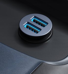 Ładowarka JSAUX Ładowarka samochodowa USB 4800 mA 2 x USB-A szybkie ładowanie 24W 4