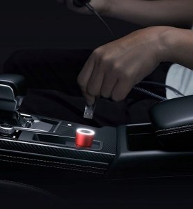 JSAUX szybka ładowarka samochodowa 2 USB-A QC 36W czerwona 4