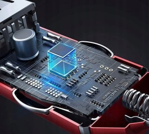 JSAUX szybka ładowarka samochodowa 2 USB-A QC 36W czerwona 5