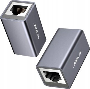 JSAUX Złączka sieciowa RJ45 szara 10GB cat 8 aluminium 2