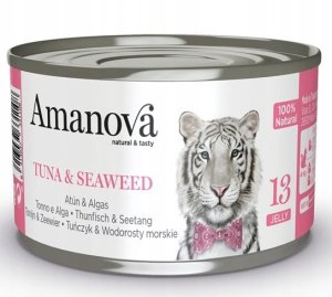Amanova Kot Tuna & Seaweed w galaretce puszka 70g 1