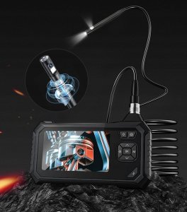 KAMERA INSPEKCYJNA Z EKRANEM ENDOSKOP ZOOM OBROTOWA GŁÓWKA 360 8LED 5m 8mm 2