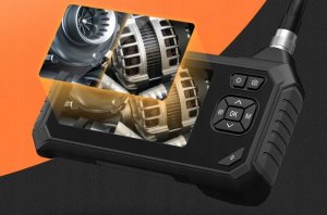 KAMERA INSPEKCYJNA Z EKRANEM ENDOSKOP ZOOM OBROTOWA GŁÓWKA 360 8LED 5m 8mm 5