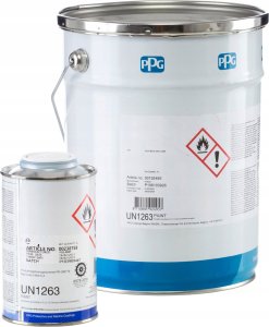 Farba OKRĘTOWA na dach ocynk stal kontener Sigmafast 210 HS 20l RAL 7044 1