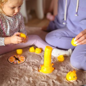 Woopie WOOPIE Gra Zręcznościowa Żyrafka Układanie Kubeczków 4