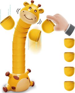 Woopie WOOPIE Gra Zręcznościowa Żyrafka Układanie Kubeczków 7