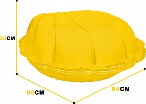 WOOPIE Piaskownica Muszelka Żółta Zamykana 2w1 Basen Suchy 1 szt. 3