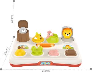WOOPIE BABY Zabawka Edukacyjna Wyskakujące Zwierzątka ZOO Pop Up 5