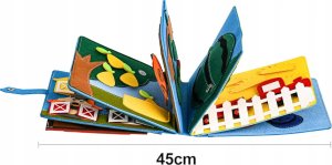 LUXMA Książeczka filcowa odczepiane elementy tablica 3D domek farma JP-1001 2
