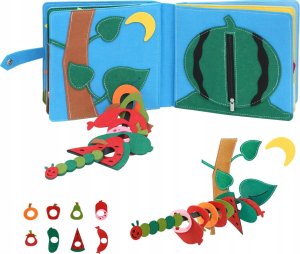 LUXMA Książeczka filcowa odczepiane elementy tablica 3D domek farma JP-1001 8