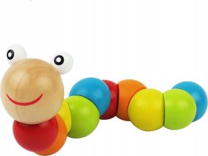 Drewniana giętka gąsienica grzechotka motoryczna GB-1 2