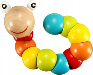 Drewniana giętka gąsienica grzechotka motoryczna GB-1 3