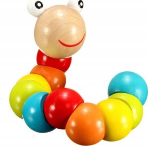 Drewniana giętka gąsienica grzechotka motoryczna GB-1 4