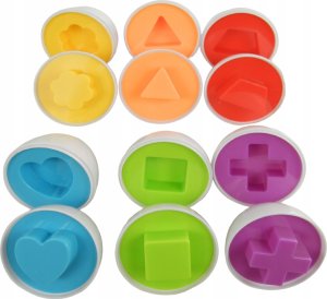 Układanka sorter jajka Montessori kolory DF24A 11