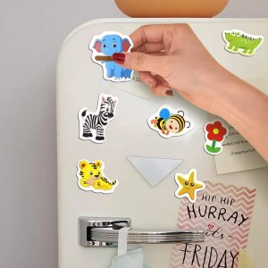 Magnesy na lodówkę zwierzęta piankowe 36 elementów pojemnik 4