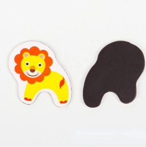 Magnesy na lodówkę zwierzęta piankowe 36 elementów pojemnik 10