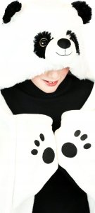 Panda Kocyk z kapturem dla dzieci Cozy Noxxiez BL823 1