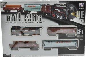 Lean Sport Kolejka rail king Parowóz + 3 Wagony 5
